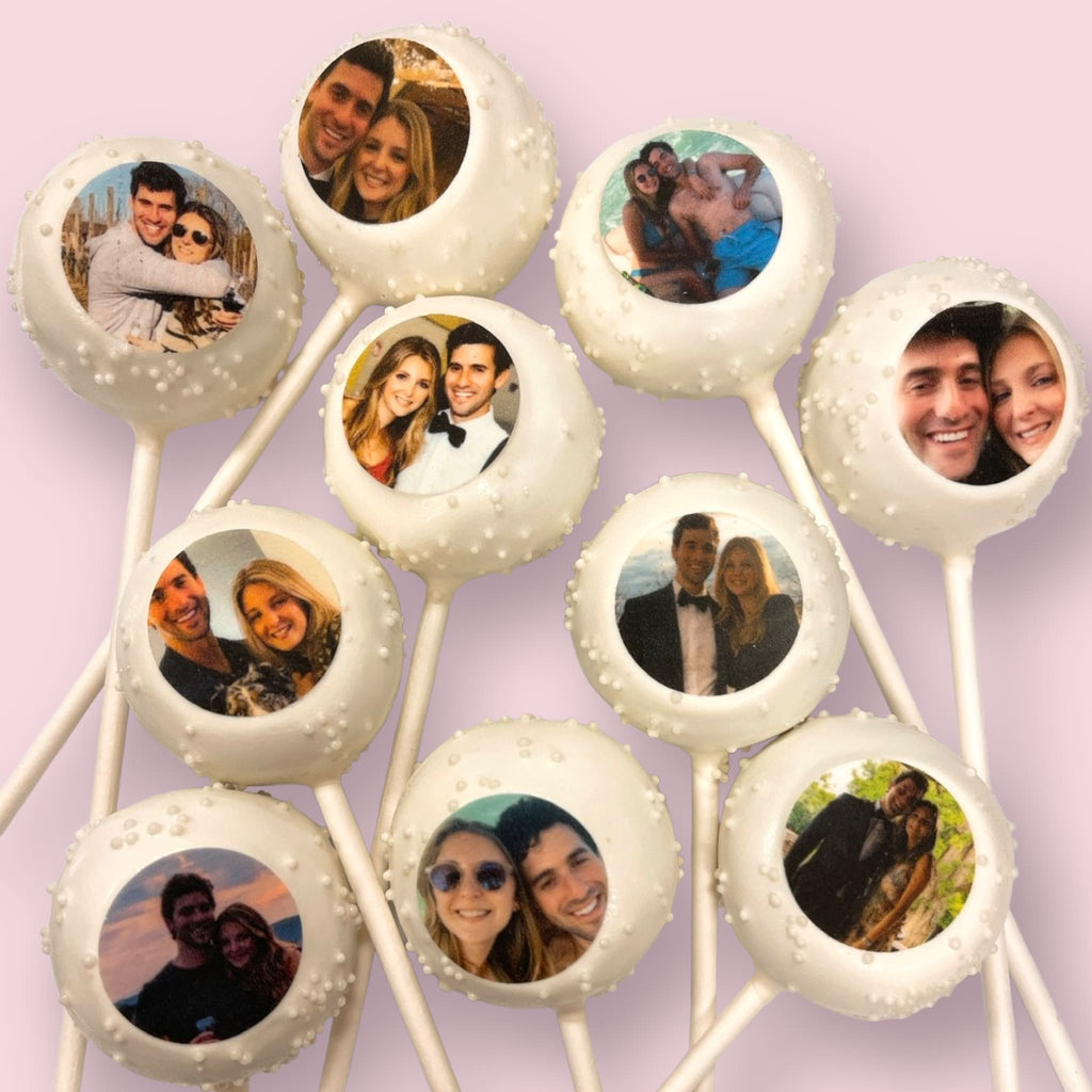 wedding selfie cake pops