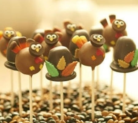 DOZEN TURKEY & PILGRIM HAT POPS